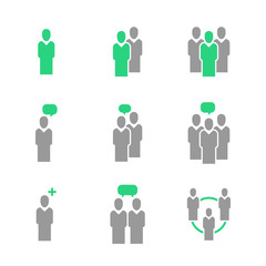 People team icon set
