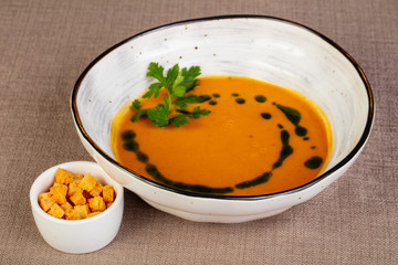 Cream pumpkin soup