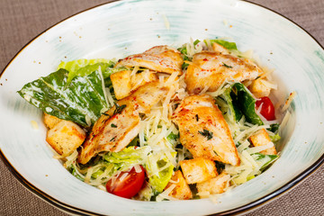 Caesar salad with chicken