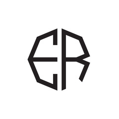 two letter ER octagon logo