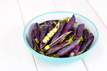 Purple vegetable peas