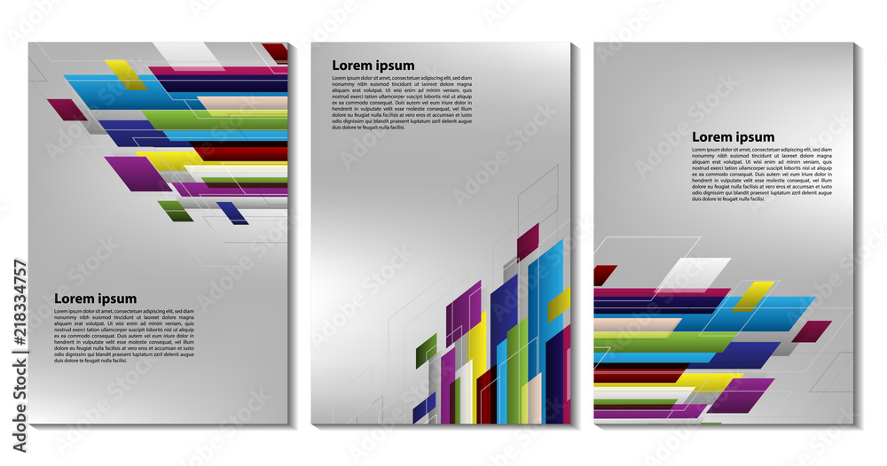Poster colorful trendy geometric flat elements of pattern modern business. pop art style texture. modern ab