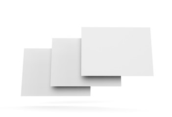 A4 flyer mockup on isolated white background, 3d illustration