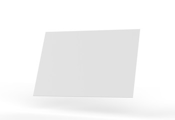 A4 flyer mock up on isolated white background, 3d illustration