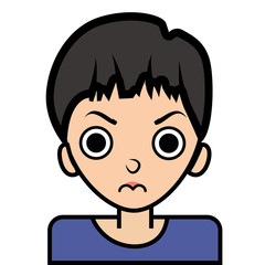 Obraz premium portrait icon, face. on white background, vector