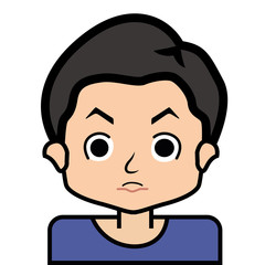 portrait icon, face. on white background, vector