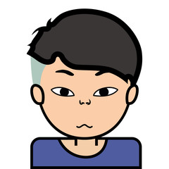 portrait icon, face. on white background, vector