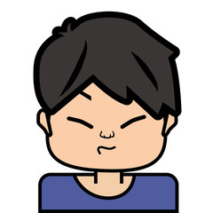 portrait icon, face. on white background, vector