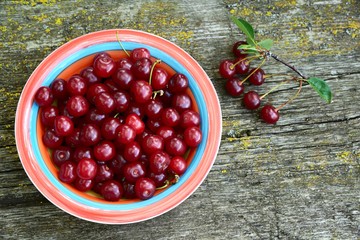 Ripe cherry berries.