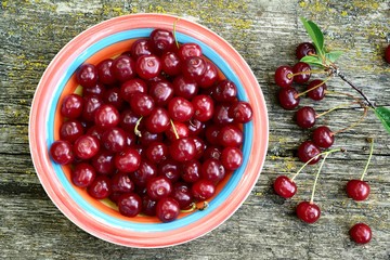 Ripe cherry berries.