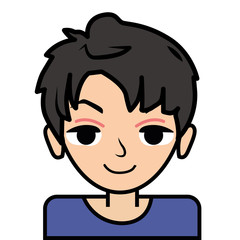 portrait icon, face. on white background, vector