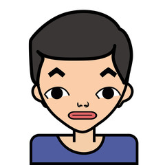 portrait icon, face. on white background, vector