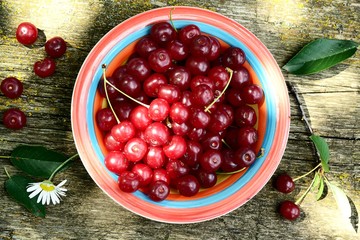 Ripe cherry berries.