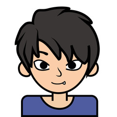 portrait icon, face. on white background, vector