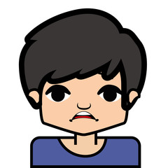 portrait icon, face. on white background, vector