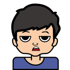 portrait icon, face. on white background, vector