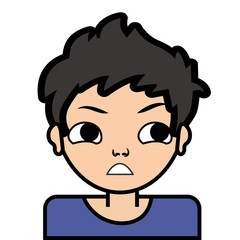 portrait icon, face. on white background, vector