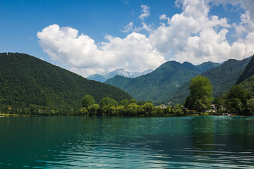Soca river in Most na Soci, Slovenia