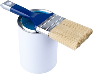 Paintbrush With A Paint Can - Isolated