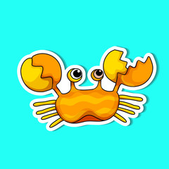 Fototapeta premium crab of simple color illustrations