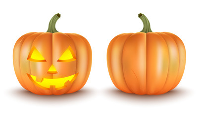 Pumpkin Realistic.Halloween Decoration.Vector illustration