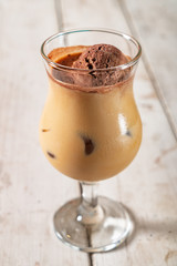 cold frappe coffee