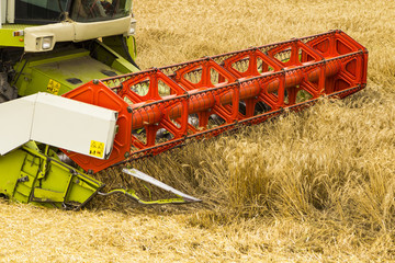 close-up industrial combine