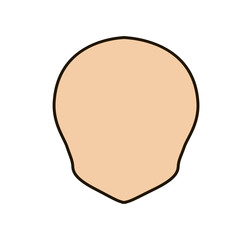 different forms of face, vector icoka. chiseled outline