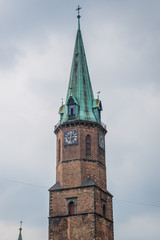 Fototapeta na wymiar St John the Baptist Church in Frydek-Mistek town, Moravian-Silesian Region of Czech Republic