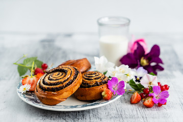 freshly baked cinnamon rolls