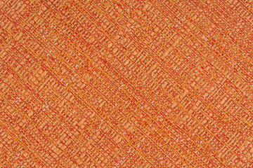 Fabric Texture Close Up of Orange Fabric Texture Pattern Background.