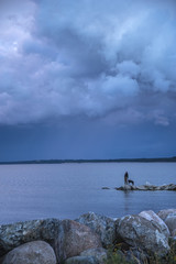 Fototapeta premium Sunset at the sea.