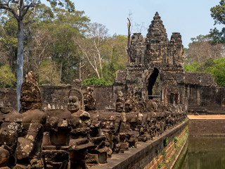 Tempelwächter in Angkor Thom, Kambodscha