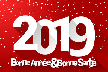 bonne année 2019 - carte de voeux française