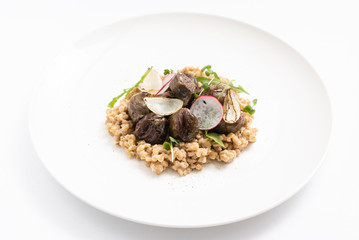 barley with meat