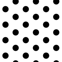 Abstract seamless pattern with dots. Modern black and white texture. Geometric background