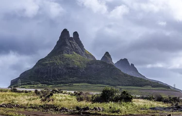 Foto op Canvas Three Mammals Berge auf Mauritius Panorama © wsf-f