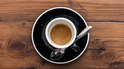 Aerial shot of espresso