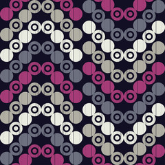 Polka dot seamless pattern. Geometric background. Dots, circles and buttons. Тextile rapport.