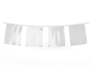 Blank Synthetic Bunting Promotional Advertising for design presentation. 