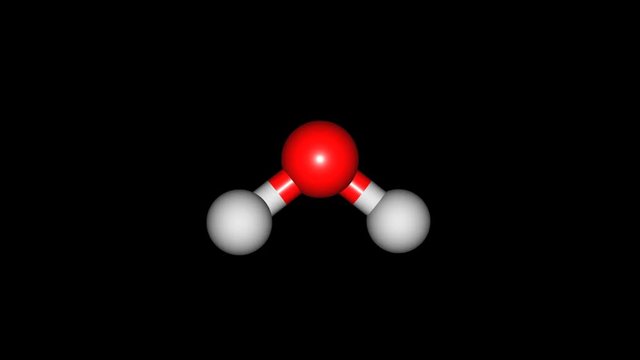 Rotating water molecule
