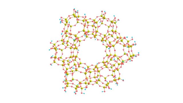 Rotating zeolite molecule
