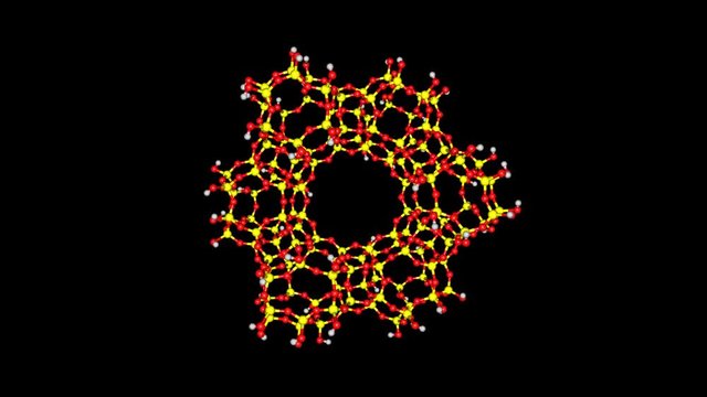 Rotating zeolite molecule
