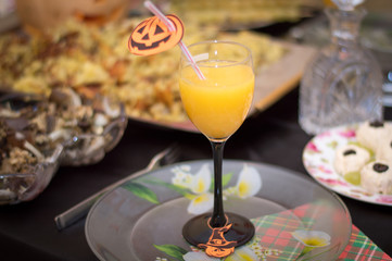 food for halloween with decoration