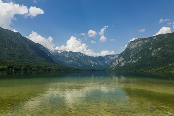 Fototapeta na wymiar Bohinj lake in Julian Alps, Triglav National Park, Slovenia