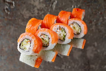 sushi in the restaurant