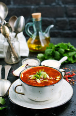 Traditional Ukrainian Russian borscht