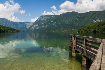 Fototapeta na wymiar Bohinj lake in Julian Alps, Triglav National Park, Slovenia