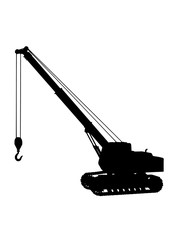 silhouette of cargo crane vector