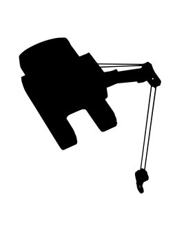 silhouette of cargo crane vector